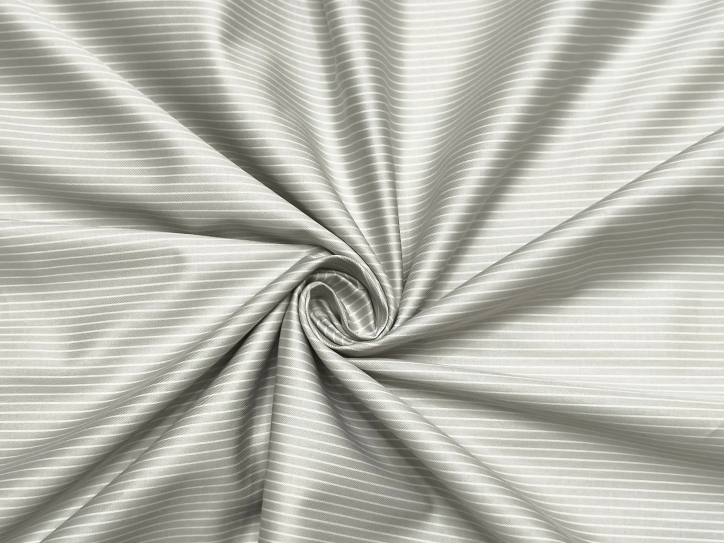 Grasim by Aditya Birla Group 100% Pure Cotton Shirting Fabric (Silver Grey, Stripes)