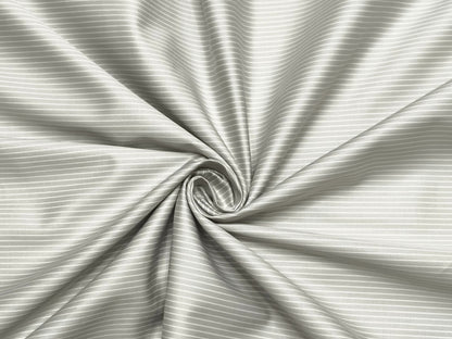 Grasim by Aditya Birla Group 100% Pure Cotton Shirting Fabric (Silver Grey, Stripes)