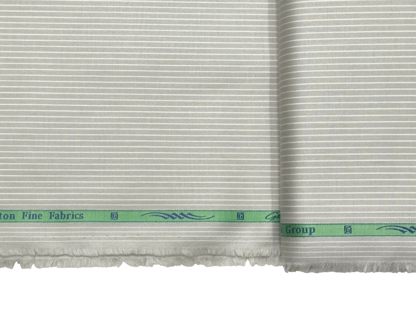 Grasim by Aditya Birla Group 100% Pure Cotton Shirting Fabric (Silver Grey, Stripes)