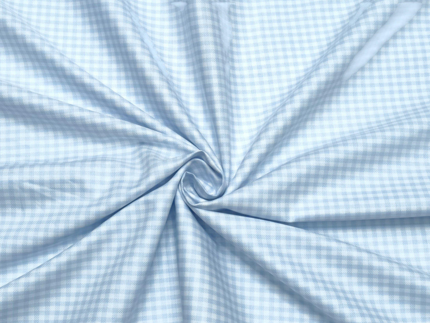 Grasim by Aditya Birla Group 100% Pure Cotton Shirting Fabric (White & Blue , Microcheks)