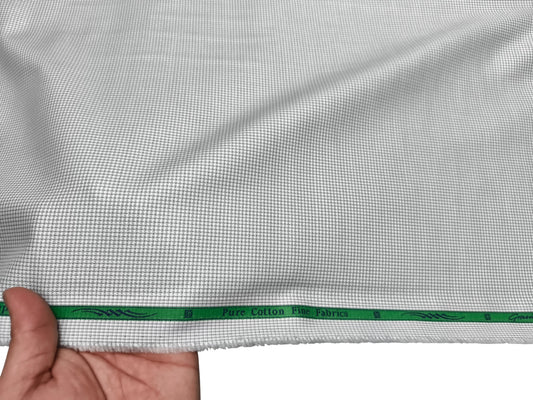 Grasim by Aditya Birla Group 100% Pure Cotton Shirting Fabric (Light Grey, Patterned)