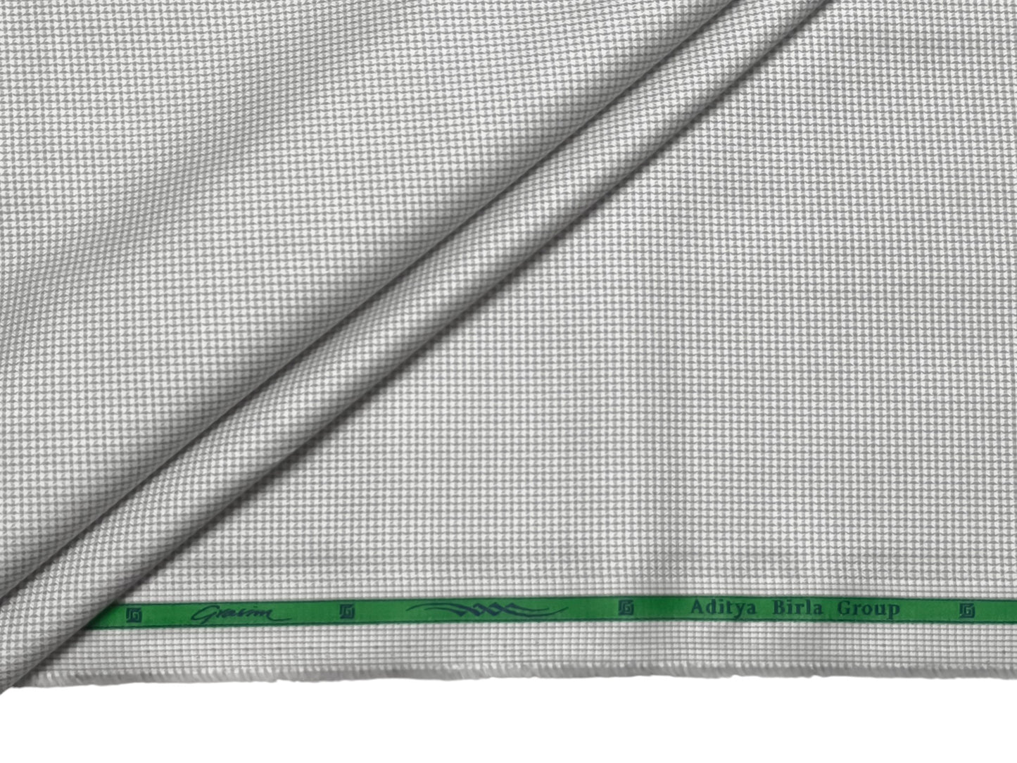 Grasim by Aditya Birla Group 100% Pure Cotton Shirting Fabric (Light Grey, Patterned)