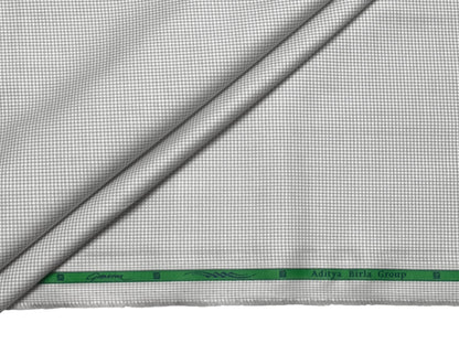 Grasim by Aditya Birla Group 100% Pure Cotton Shirting Fabric (Light Grey, Patterned)