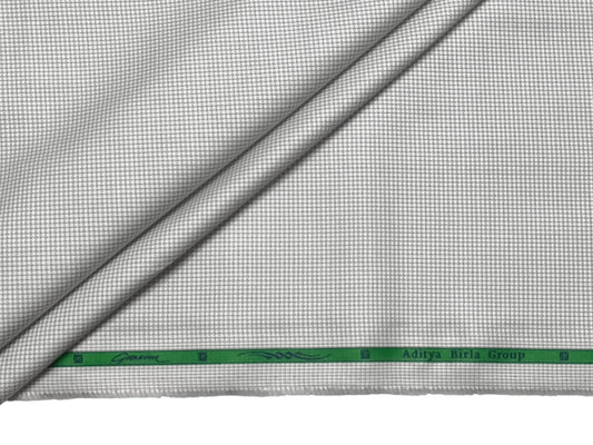 Grasim by Aditya Birla Group 100% Pure Cotton Shirting Fabric (Light Grey, Patterned)