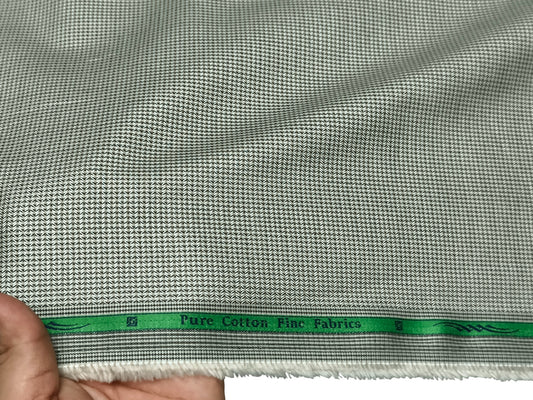 Grasim by Aditya Birla Group 100% Pure Cotton Shirting Fabric (Sage Green, Patterned)