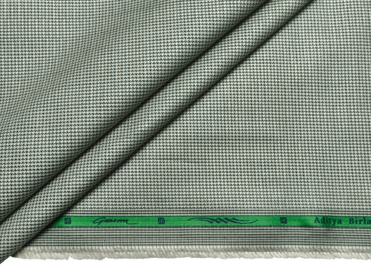 Grasim by Aditya Birla Group 100% Pure Cotton Shirting Fabric (Sage Green, Patterned)