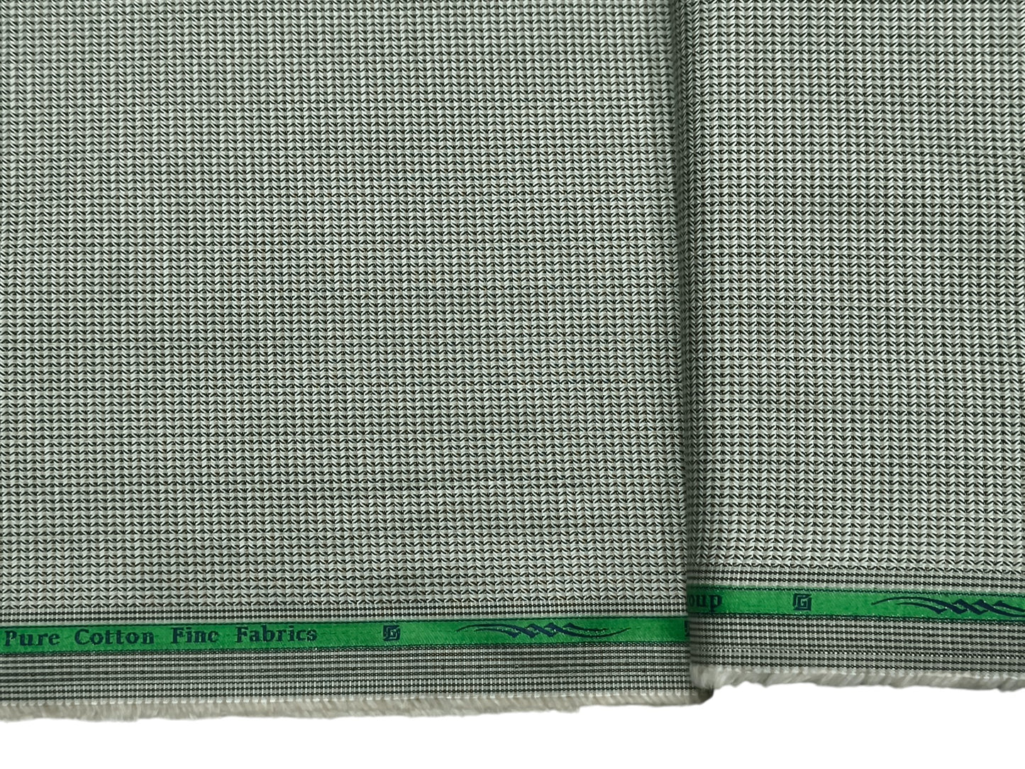 Grasim by Aditya Birla Group 100% Pure Cotton Shirting Fabric (Sage Green, Patterned)