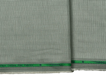 Grasim by Aditya Birla Group 100% Pure Cotton Shirting Fabric (Sage Green, Patterned)