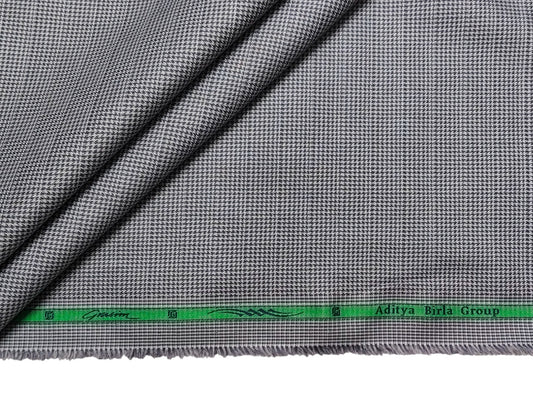 Grasim by Aditya Birla Group 100% Pure Cotton Shirting Fabric (Grey, Patterned)