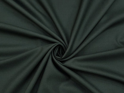 Raymond Sapphire Merino Wool Blended Suiting Fabric (Bottle Green, Plain Weave)