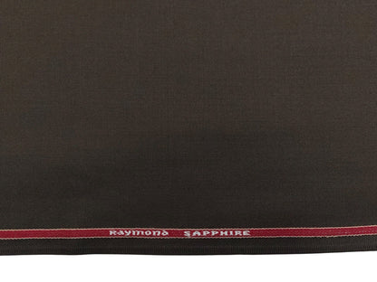 Raymond Sapphire Merino Wool Blended Suiting Fabric (Brown, Plain Weave)