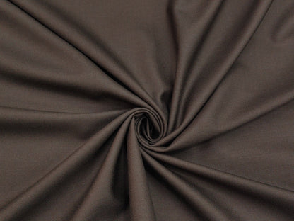 Raymond Sapphire Merino Wool Blended Suiting Fabric (Brown, Plain Weave)