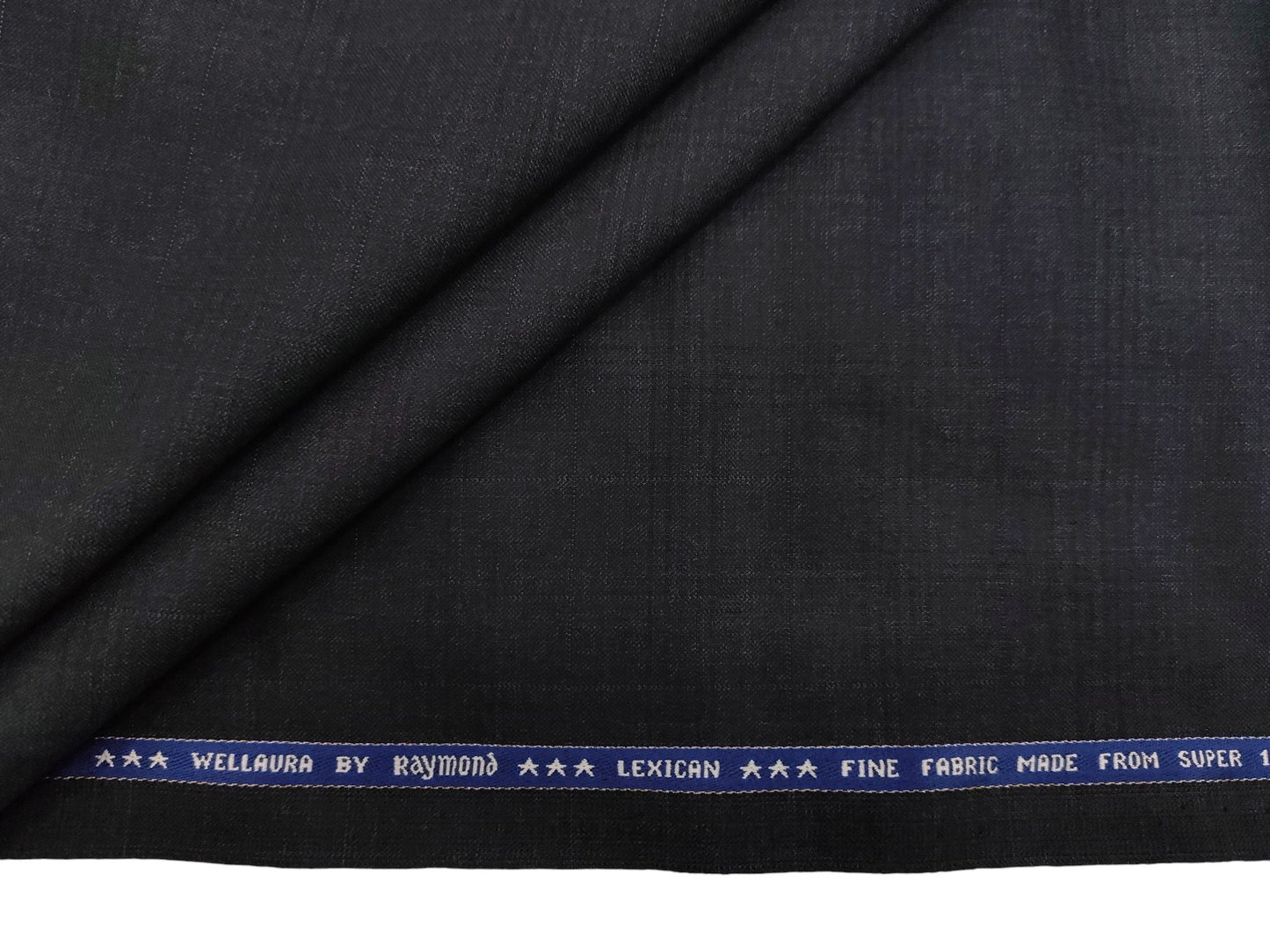 Raymond Lexican Super 130s Merino Wool Blended Suiting Fabric (Grey, Self Checks)