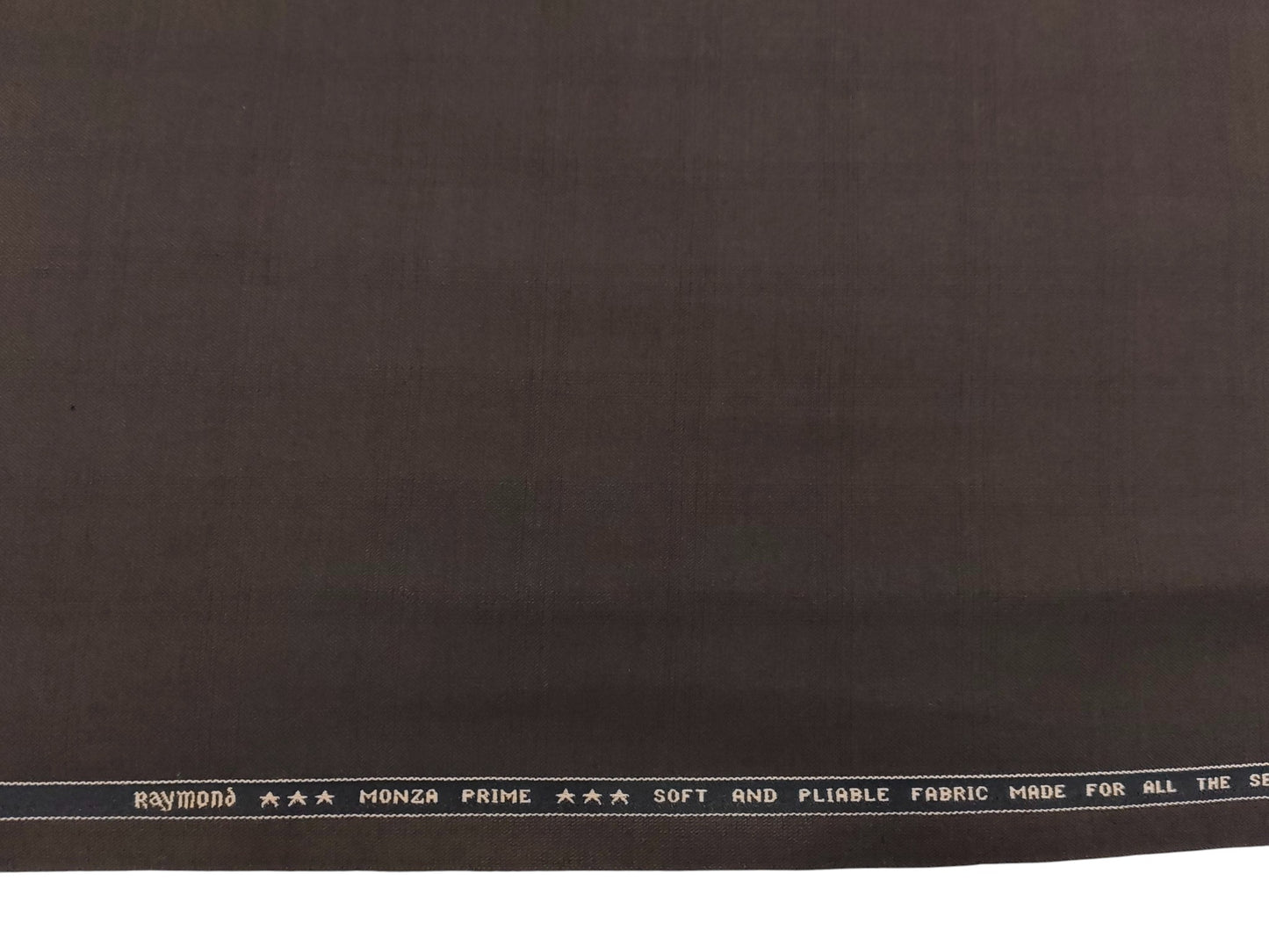 Raymond Monza Prime Merino Wool Blended Suiting Fabric (Brown, Self pattern)