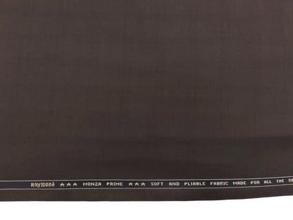 Raymond Monza Prime Merino Wool Blended Suiting Fabric (Brown, Self pattern)