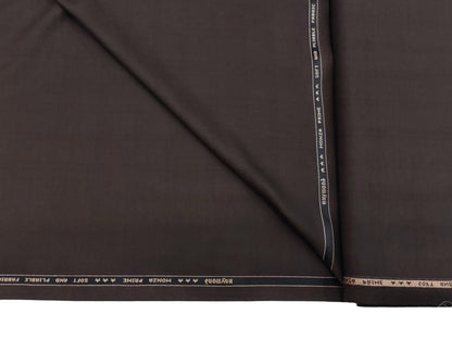 Raymond Monza Prime Merino Wool Blended Suiting Fabric (Brown, Self pattern)