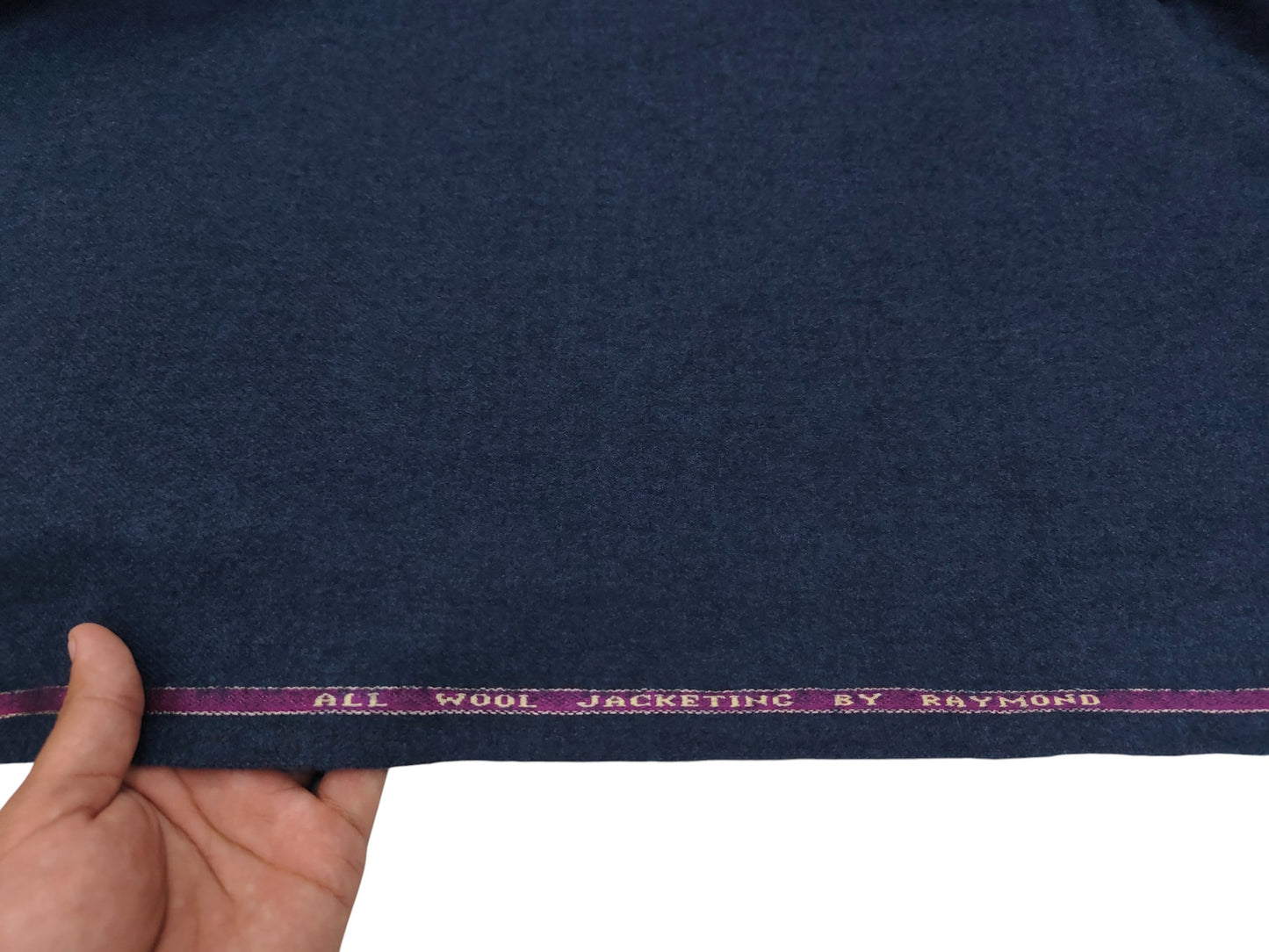 Raymond 100% Wool Jacketing Suiting Fabric (Blue, Tweed)