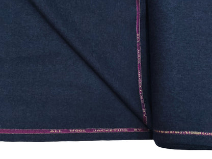 Raymond 100% Wool Jacketing Suiting Fabric (Blue, Tweed)