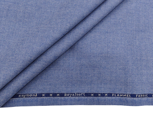 Raymond Royalsoft 100% Wool Jacketing Suiting Fabric (Sky Blue, Tweed)