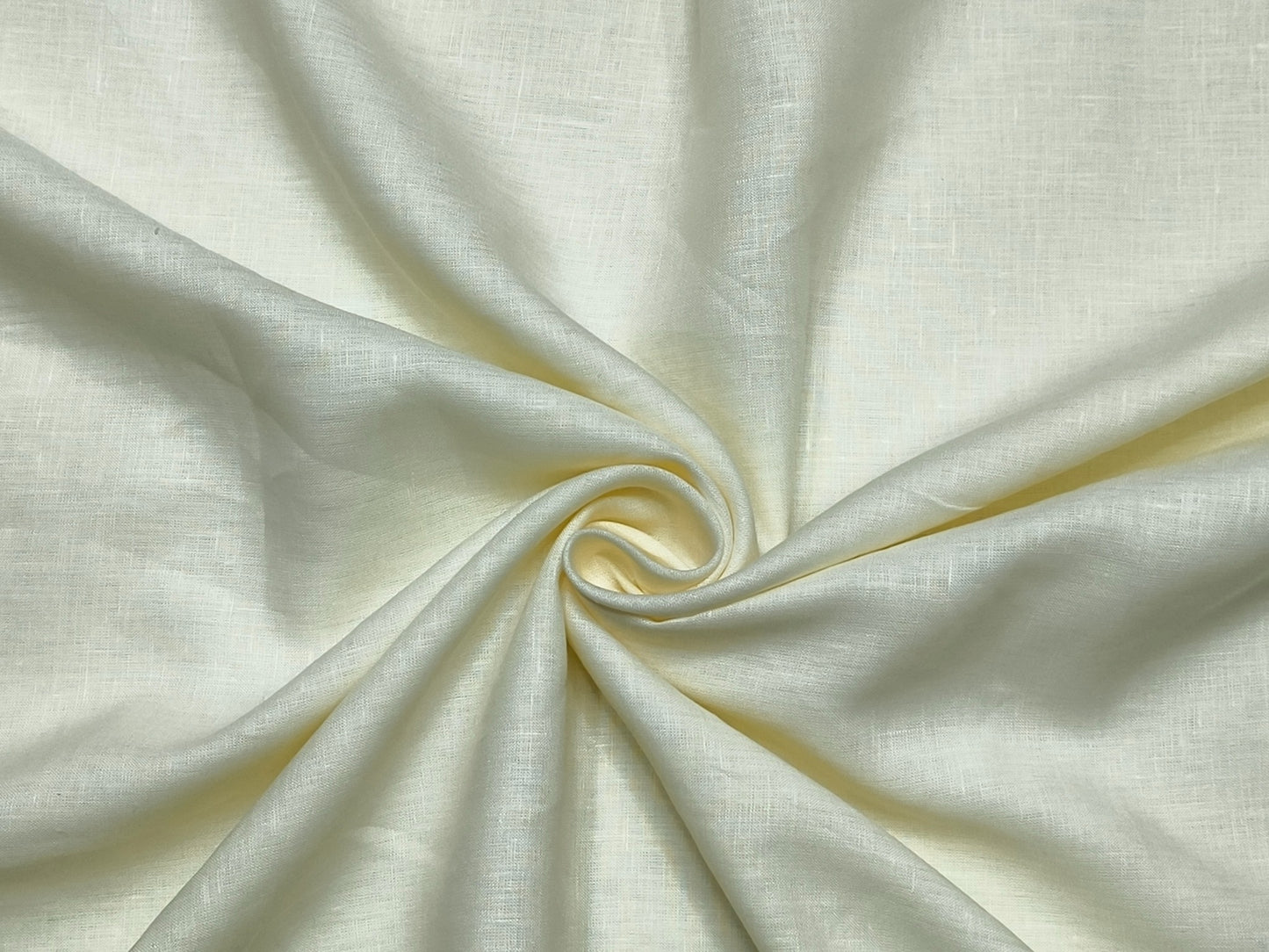 100% Pure European Linen 60 LEA Shirting Fabric (Cream White, Plain Weave)