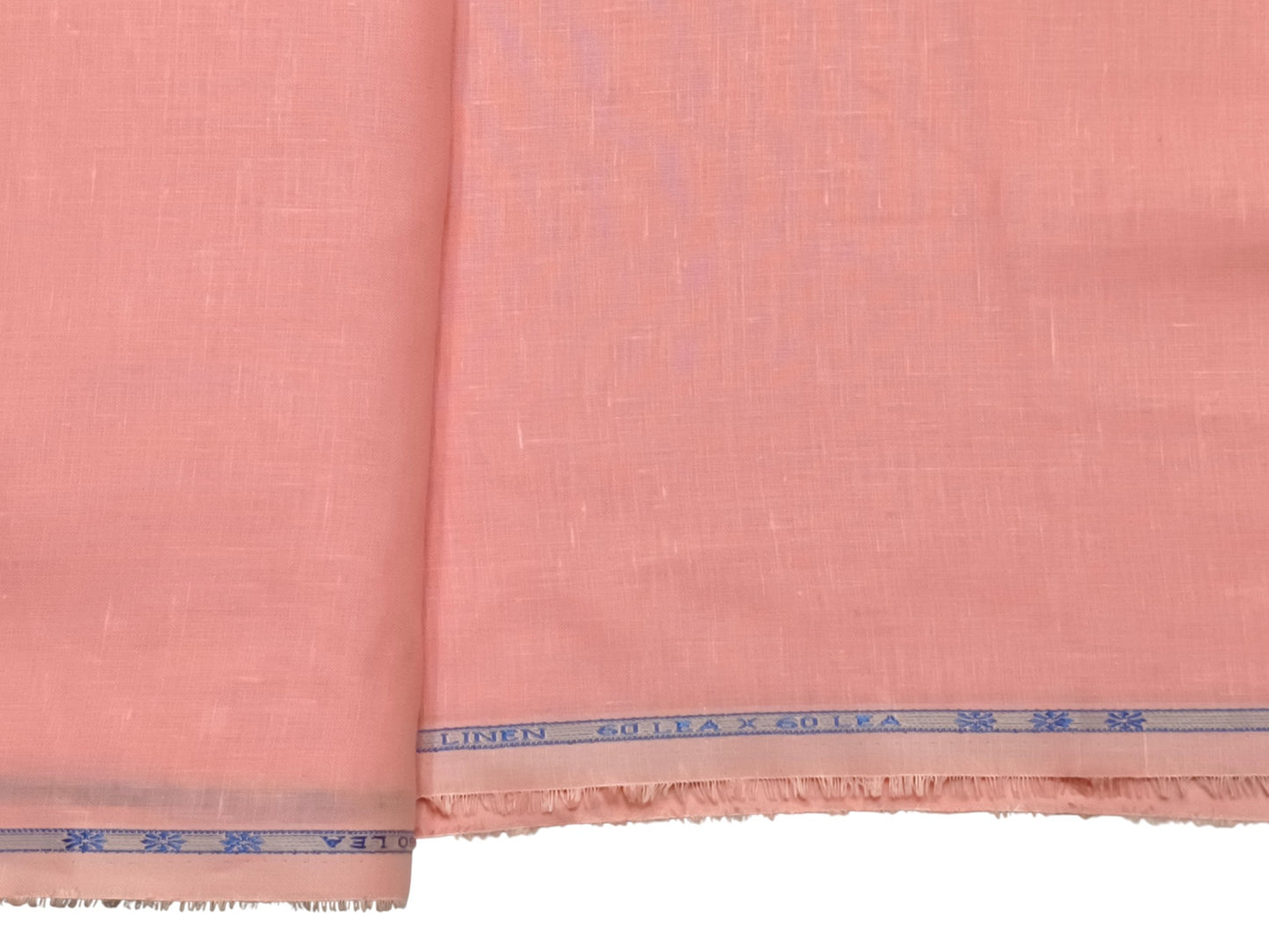 100% Pure European Linen 60 LEA Shirting Fabric (Soft Peach, Plain Weave)