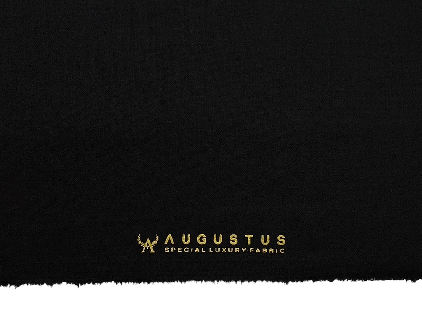 Augustus TR Blend Premium Suiting Fabric (Black, Plain Weave)