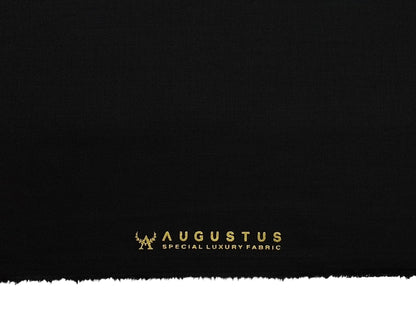 Augustus TR Blend Premium Suiting Fabric (Black, Plain Weave)