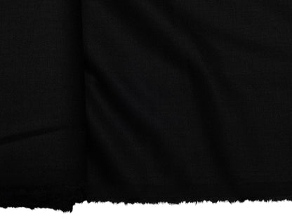 Augustus TR Blend Premium Suiting Fabric (Black, Plain Weave)