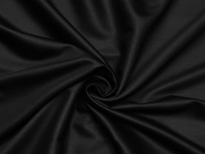 Augustus TR Blend Premium Suiting Fabric (Black, Plain Weave)
