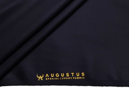 Augustus TR Blend Premium Suiting Fabric (Navy Blue Plain Weave)