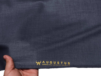 Augustus TR Blend Premium Suiting Fabric (Light Blueish Grey, Plain Weave)