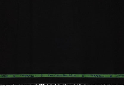 Grasim by Aditya Birla Group 100% Pure Cotton Premium Shirting Fabric (Black, Plain)