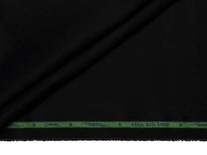 Grasim by Aditya Birla Group 100% Pure Cotton Premium Shirting Fabric (Black, Plain)