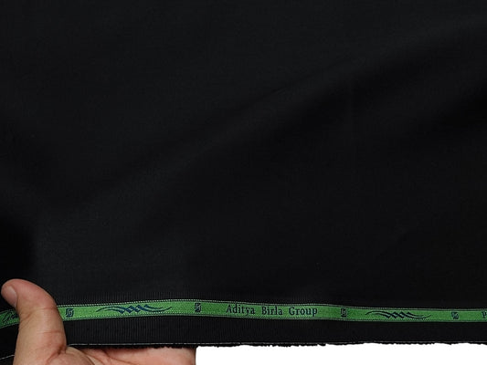 Grasim by Aditya Birla Group 100% Pure Cotton Premium Shirting Fabric (Black, Plain)