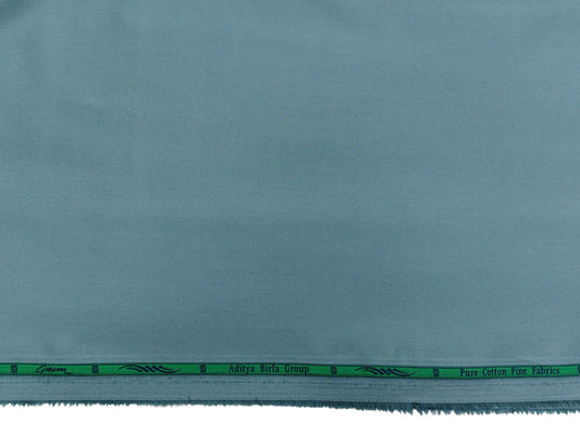 Grasim by Aditya Birla Group 100% Pure Cotton Premium Shirting Fabric (Sea Green, Plain)