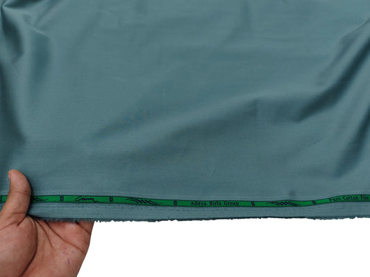 Grasim by Aditya Birla Group 100% Pure Cotton Premium Shirting Fabric (Sea Green, Plain)