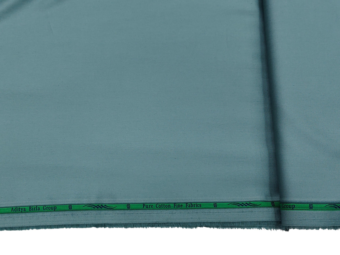 Grasim by Aditya Birla Group 100% Pure Cotton Premium Shirting Fabric (Sea Green, Plain)