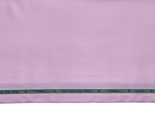 Grasim by Aditya Birla Group 100% Pure Cotton Premium Shirting Fabric (Pink, Plain)