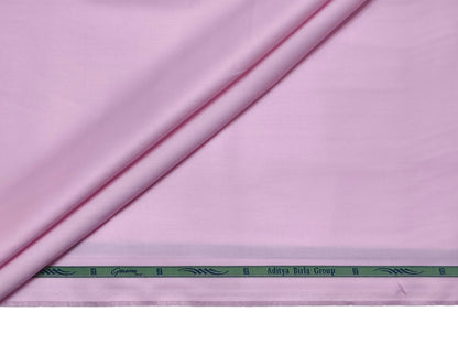 Grasim by Aditya Birla Group 100% Pure Cotton Premium Shirting Fabric (Pink, Plain)
