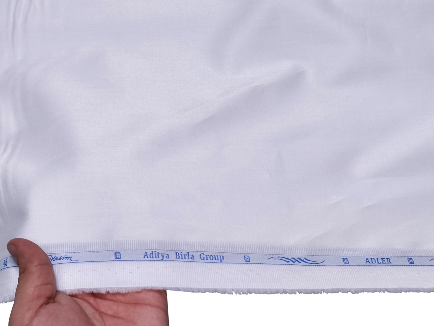Grasim by Aditya Birla Group 100% Pure Cotton Premium Shirting Fabric (White, Plain)