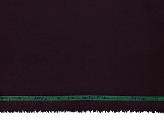 Grasim by Aditya Birla Group 100% Pure Cotton Premium Shirting Fabric (Maroon, Plain)