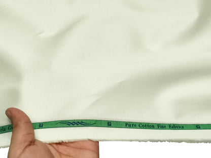 Grasim by Aditya Birla Group 100% Pure Cotton Premium Shirting Fabric (Cream, Plain)