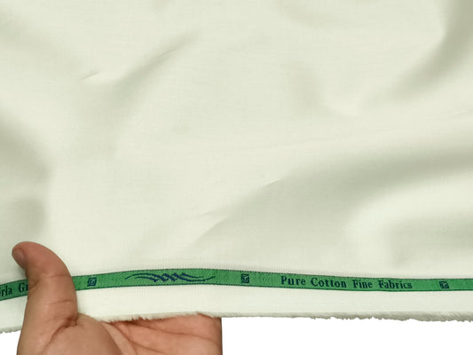 Grasim by Aditya Birla Group 100% Pure Cotton Premium Shirting Fabric (Cream, Plain)
