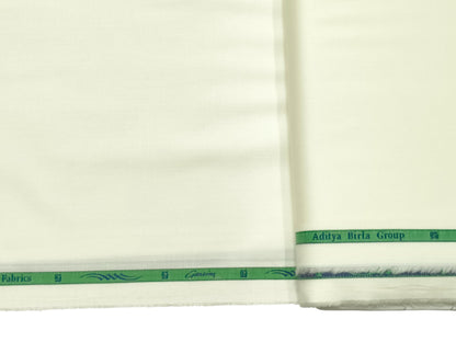 Grasim by Aditya Birla Group 100% Pure Cotton Premium Shirting Fabric (Cream, Plain)