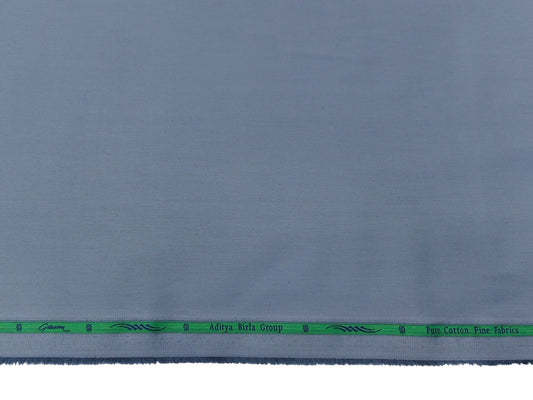Grasim by Aditya Birla Group 100% Pure Cotton Premium Shirting Fabric (Misty Blue, Plain)