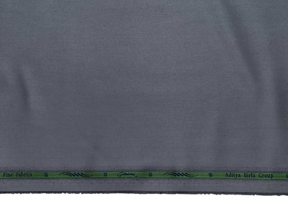 Grasim by Aditya Birla Group 100% Pure Cotton Premium Shirting Fabric (Grey, Plain)