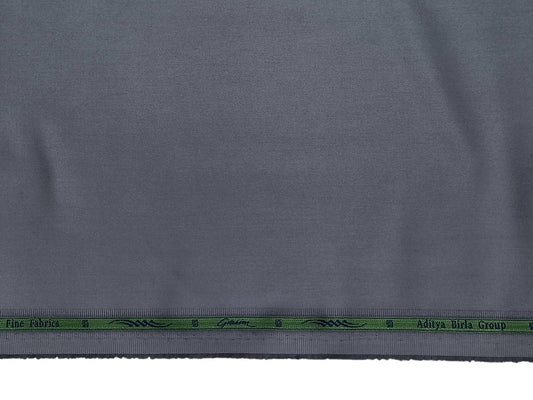 Grasim by Aditya Birla Group 100% Pure Cotton Premium Shirting Fabric (Grey, Plain)