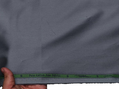 Grasim by Aditya Birla Group 100% Pure Cotton Premium Shirting Fabric (Grey, Plain)