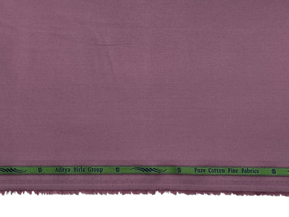 Grasim by Aditya Birla Group 100% Pure Cotton Premium Shirting Fabric (Lavender, Plain)