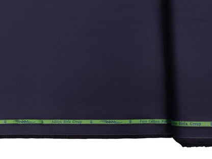 Grasim by Aditya Birla Group 100% Pure Cotton Premium Shirting Fabric (Dark Navy Blue, Plain)